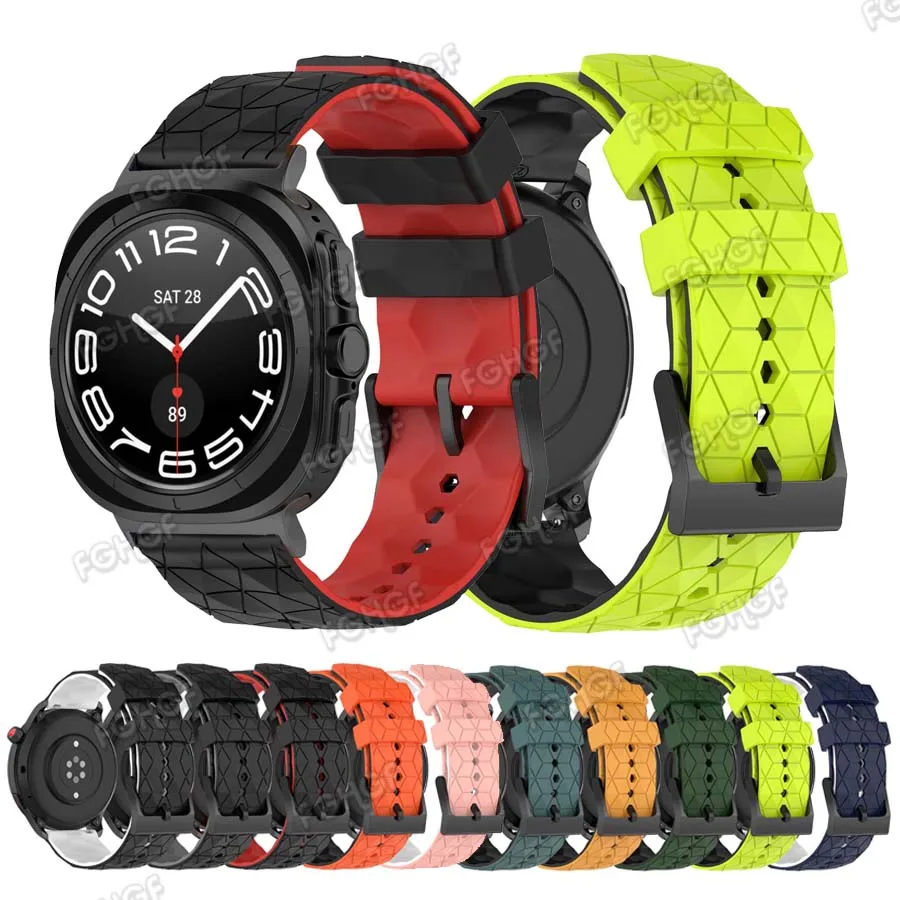 

Sports Silicone Strap For Samsung Galaxy Watch 7 Ultra 47mm Smart Watch Band Replacement Correa Wristband Bracelet Accessories