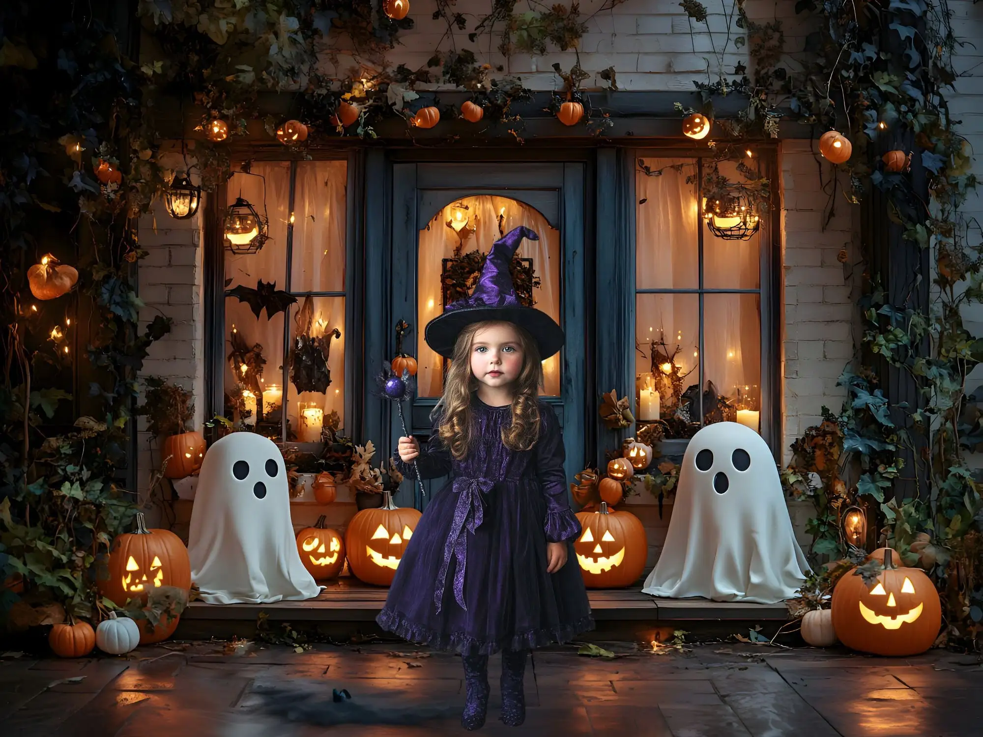 Mehofond-خلفية التصوير الفوتوغرافي للأطفال ، حفلة عيد ميلاد ، سحق الكعكة ، ديكور صورة ، خلفية لاستوديو الصور ، هالوين مخيف لطيف ، اليقطين