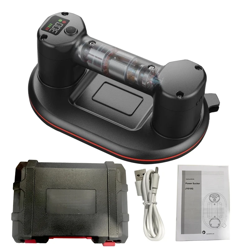 Intelligent Display Industrial Grade Electric Vacuum Suction Cup 300KG Load Heavy Duty Granite Tile Glass Lifter