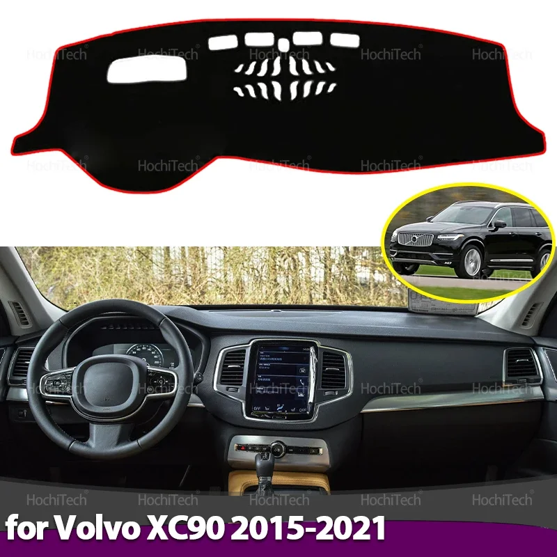 for Volvo XC90 XC 90 XC-90 Second Generation T8 2015-2021 Accessories Liner Anti-Slip Mat Sunshade Dashmat Dashboard Cover Pad