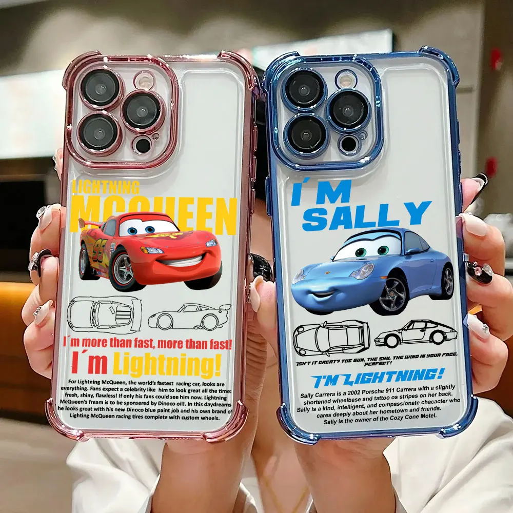 

Lightning McQueen Sally Disney Case For iPhone 17 Air 16 15 14 11 12 13 Pro Max 16e 17E 15 Plus 13 Shockproof Fundas Phone Cover