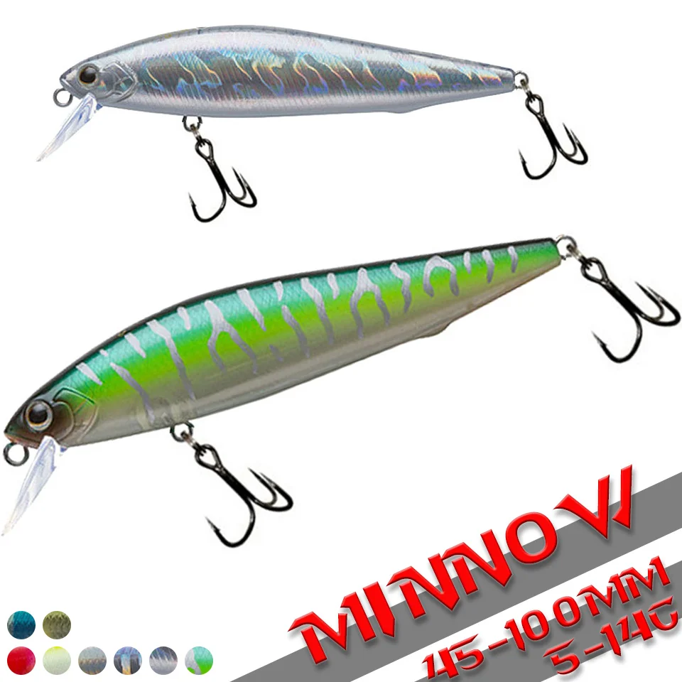 1PC 5g-14g Minow Hard Bait Sinking Fishing Lure Gravity Balance System Jerkbait Wobbler Swimbait Slow Diving Pesca Fishing