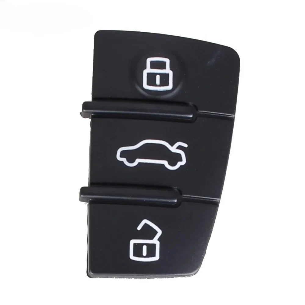 3 Button Pad Rubber Remote Key Pad Shell Fob For Audi A3 A4 A5 A6 A8 Q5 Q7 TT S LINE RS Car Key Case cover