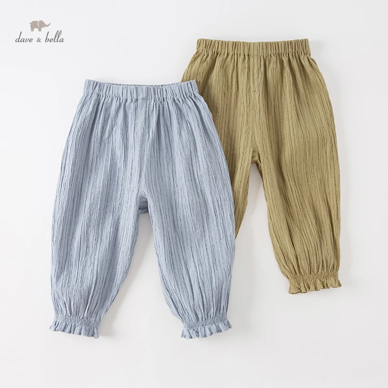 

DB2235448 Dave Bella Summer 18M-9Y Kids Boys Fashion With Pockets Pants Children Boutique Casual Full-length Pants