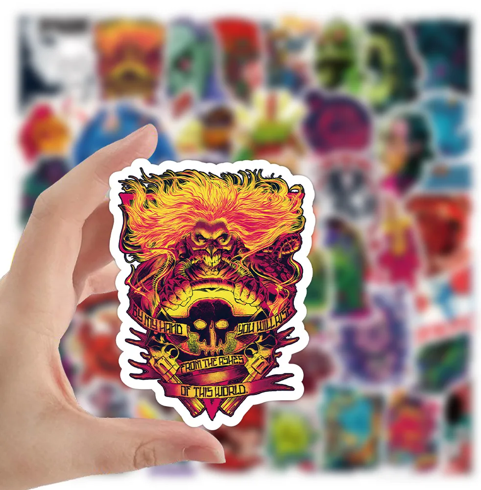 10/30/50PCS New Popular Wild Monster Stickers Pack Skateboard Guitar Decoration DIY Laptop Waterproof Cartoon Graffiti Wholesale