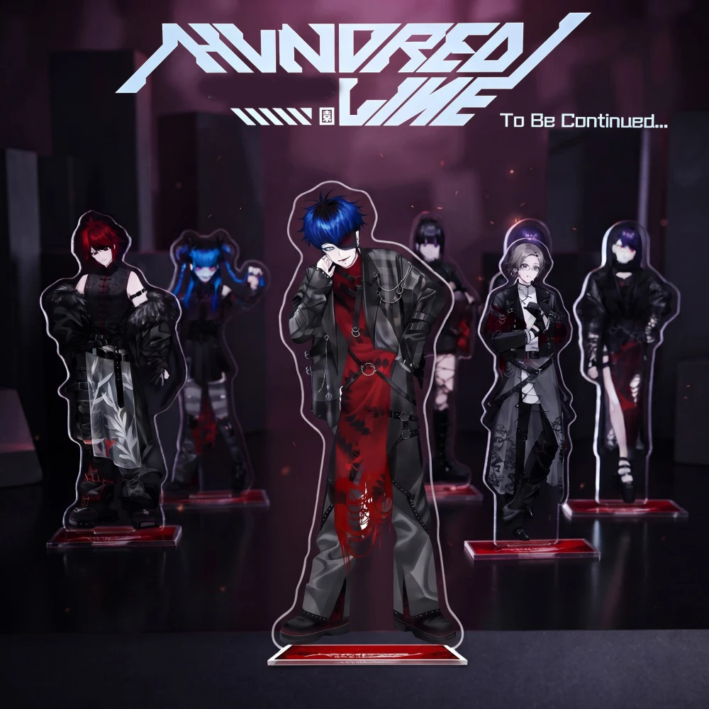 HUNDRED LINE Final Defense Academy Acrylic Stand Keychain 2026 New Takumi Rena Aoi Yoru Kage Aki New Gothic Dark Style Figure