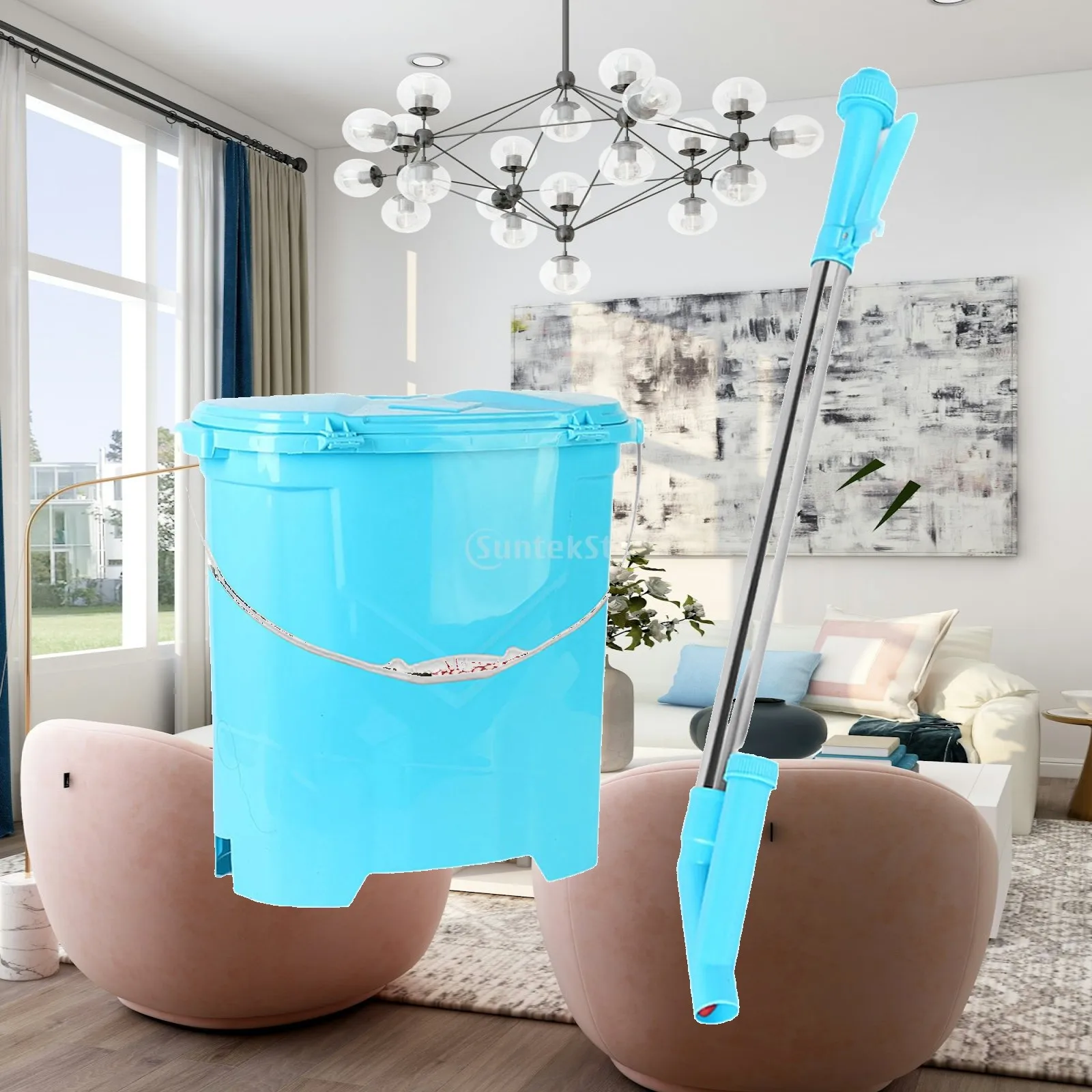 Rotary Fertilizer Seeder Ergonomic Manual Granular Applicator 25L Bucket for Row Planting Maize Vegetables