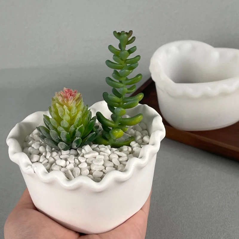

Heart Shape Flowerpot Silicone Mold Handmade Jewelry Storage Box Plaster Resin Mould Diy Candle Jar Concrete Cement Molds Christ