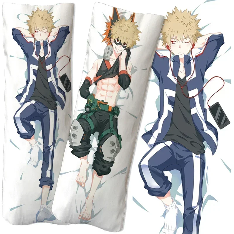 

Anime My Hero Academia Bakugou Katsuki Dakimakura Pillowcase Cushion Cover Hugging Body Pillow Case Game Otaku Pillow Cover