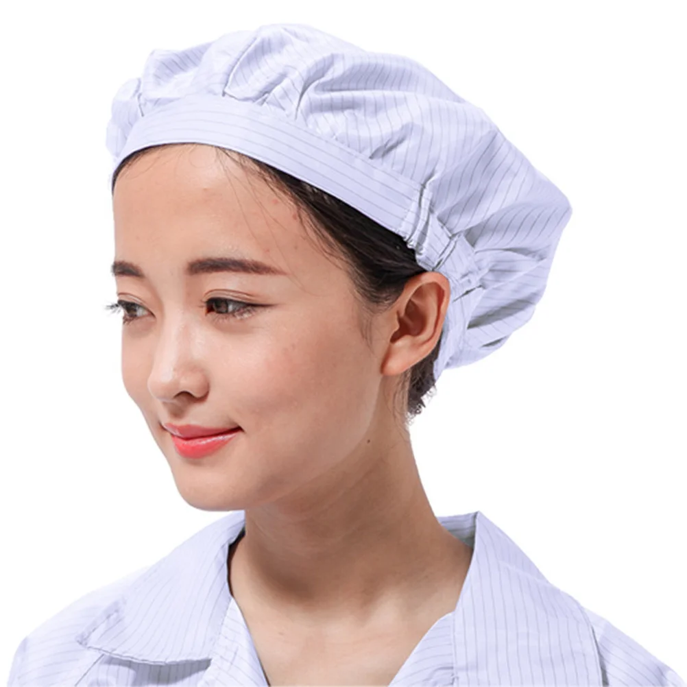 Chapeaux de Chef antistatiques en Polyester, 4 pièces, pour salle blanche, Anti-poussière, pour atelier, usine, casquette de travail, casquette de protection, bleu, blanc, rose, jaune