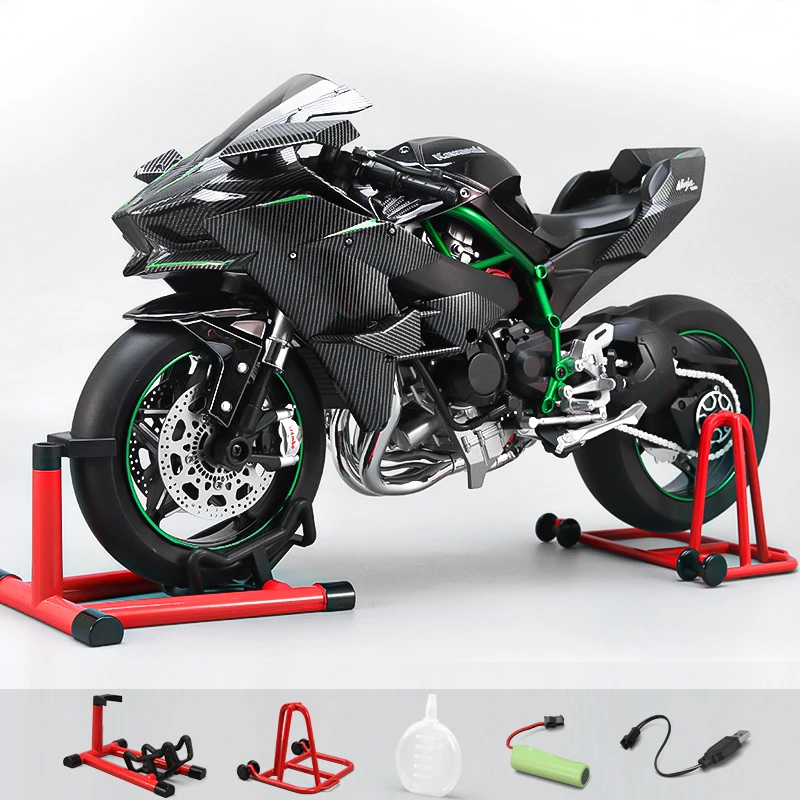 1:6 カワサキ H2R Ninja 合金ダイカスト超BIG オートバイカーボン 大 1:6 カワサキ H2R ブート可能スプレー可能ダイナミック合金金属ダイ