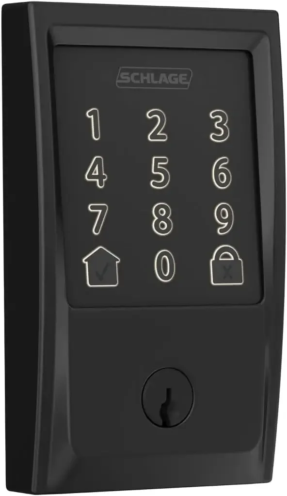 Encode Smart Wi-Fi Deadbolt with Century Trim in Matte Black