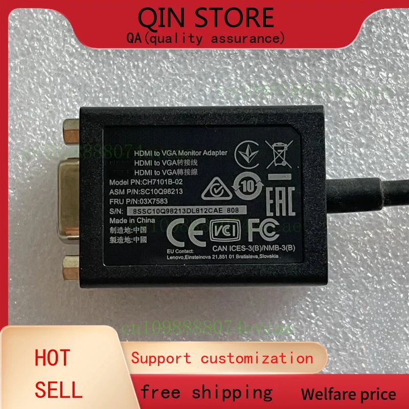 جديد الأصلي لينوفو HDMI إلى VGA مراقب محول 03X7583 03X6574 03X7277 CH7101B-02 سريع Shi.p