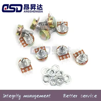 50PCS WH148 3PIN B 1K 2K 5K 10K 20K 50K 100K 250K 500K 1M Einzel Potentiometer L15