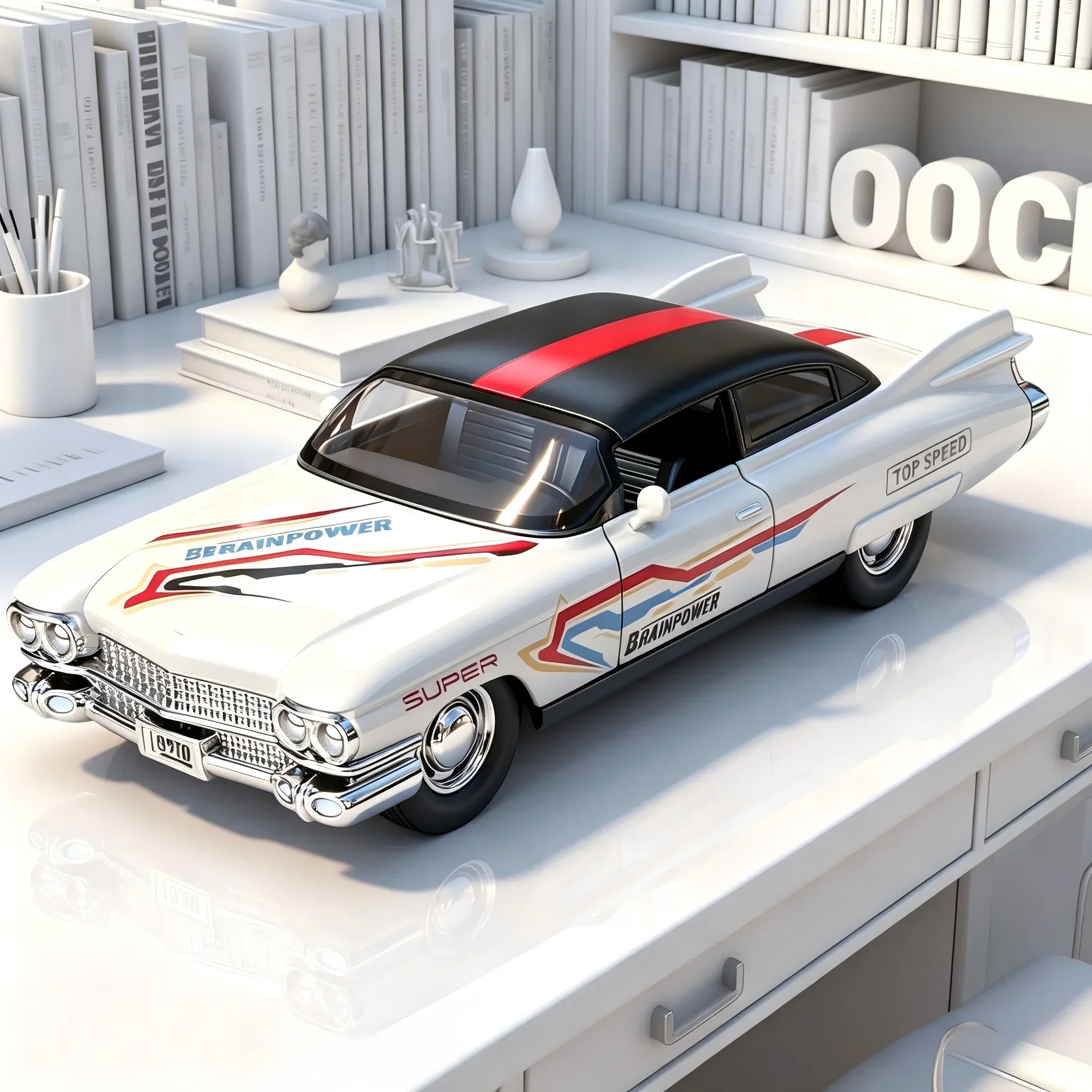 Retro Sedan Alloy Diecast Model Pull-Back Function Openable Doors Metal Collectible Vehicle High-end Gift Home Desktop Ornament