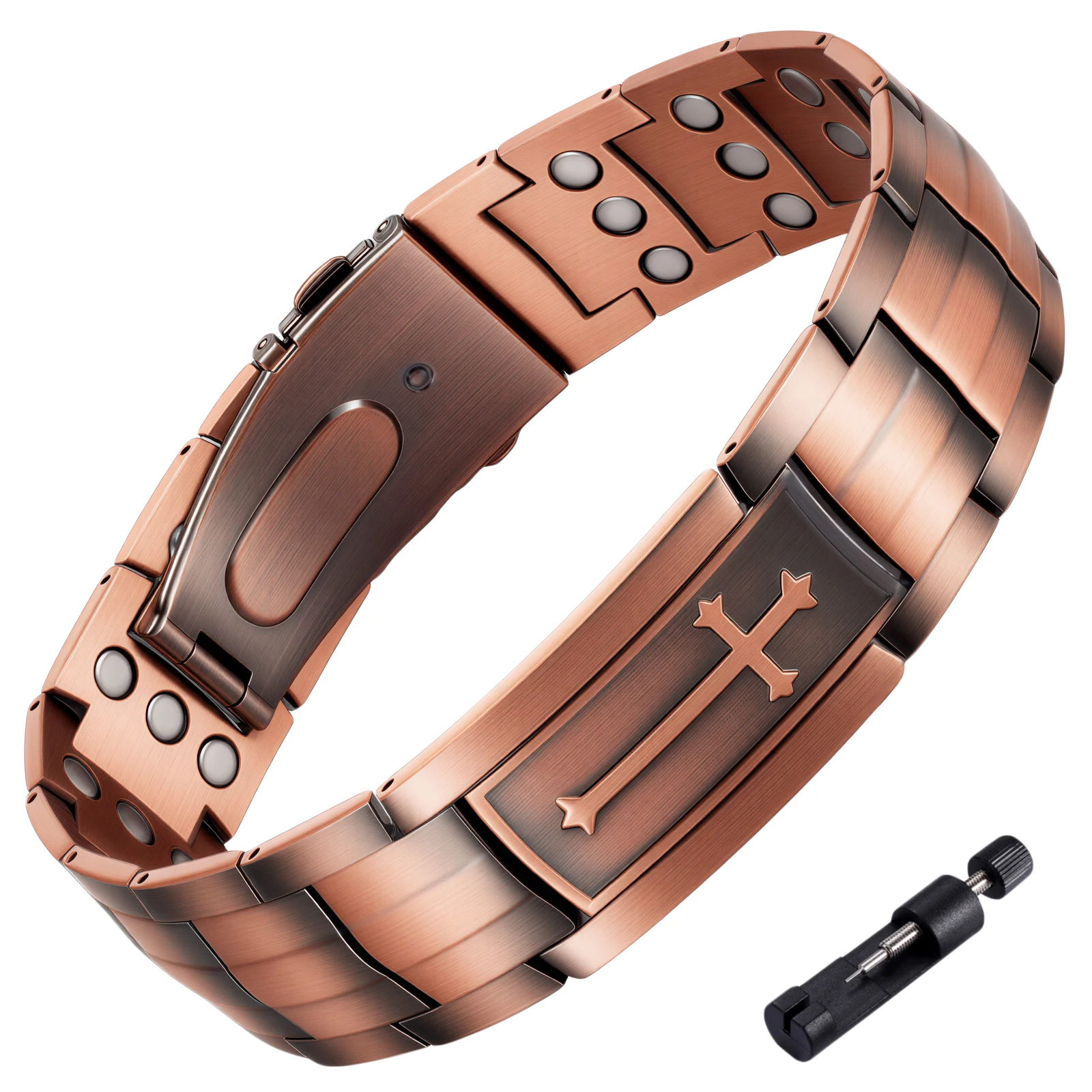 Copper Magnetic Bracelet for Women Men Healing Magnet Therapy Pain Relief