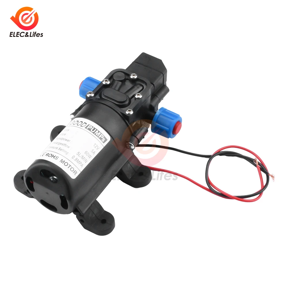 

Automatic Flow Switch 3-5L/min DC 12V 5A 60W 70W 72W Auto Diaphragm Water Pump Small Safe High Pressure Self Priming Pumps