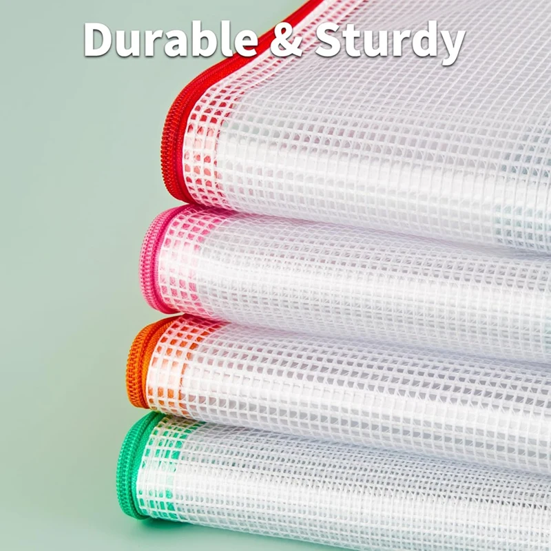 กระเป๋าซิป A3 (16.9X12 4นิ้ว) ถุงซิปขนาดใหญ่พิเศษ12สีกระเป๋าไฟล์กันน้ำสำหรับเครื่องใช้สำนักงาน
