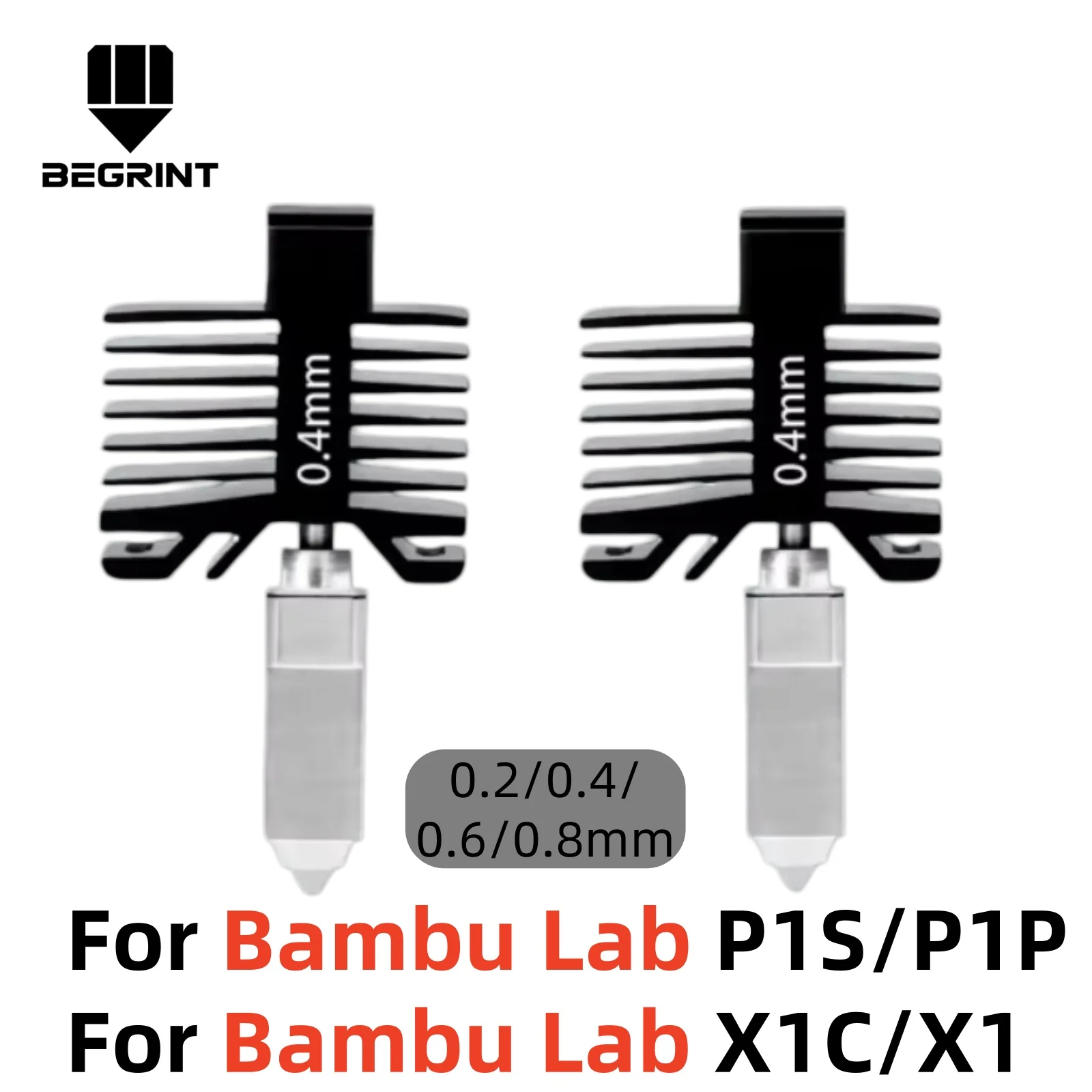 

Высокопроизводительный комплект хотэнда для Bambu Lab P1S/P1P/X1C/X1 – быстрое нагревание и высокая производительность с набором сменных сопел (0.2-0.8)