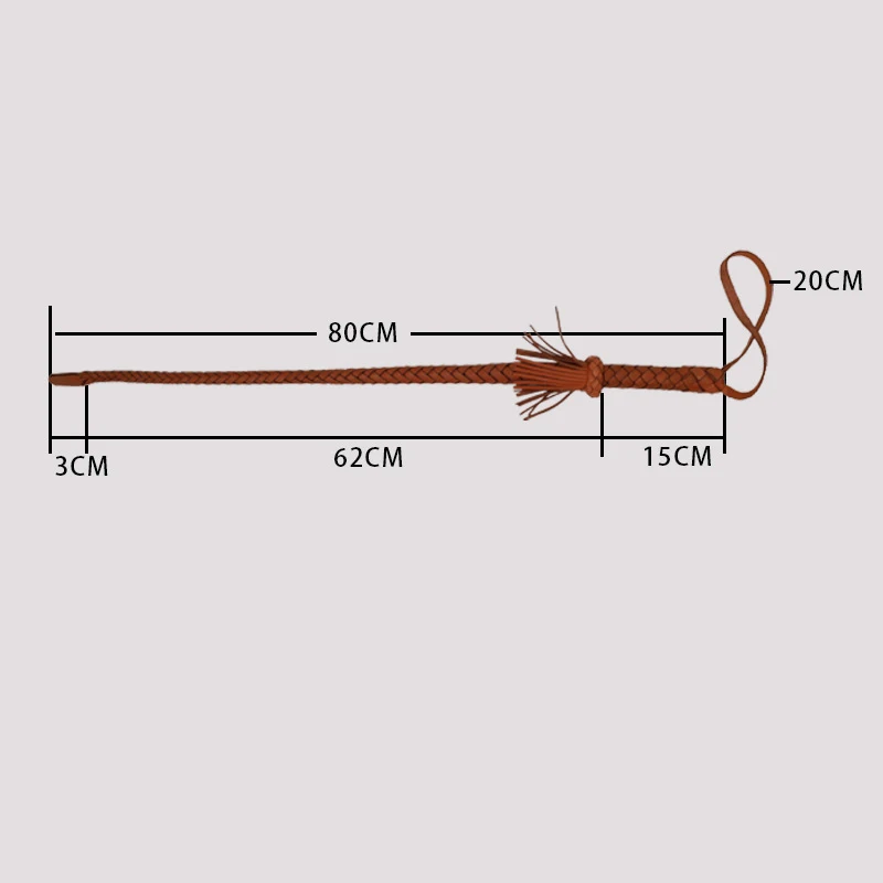 80 СМ Конский кнут ручной работы из натуральной яловой кожи – прочный и традиционный кнут для общественного обучения