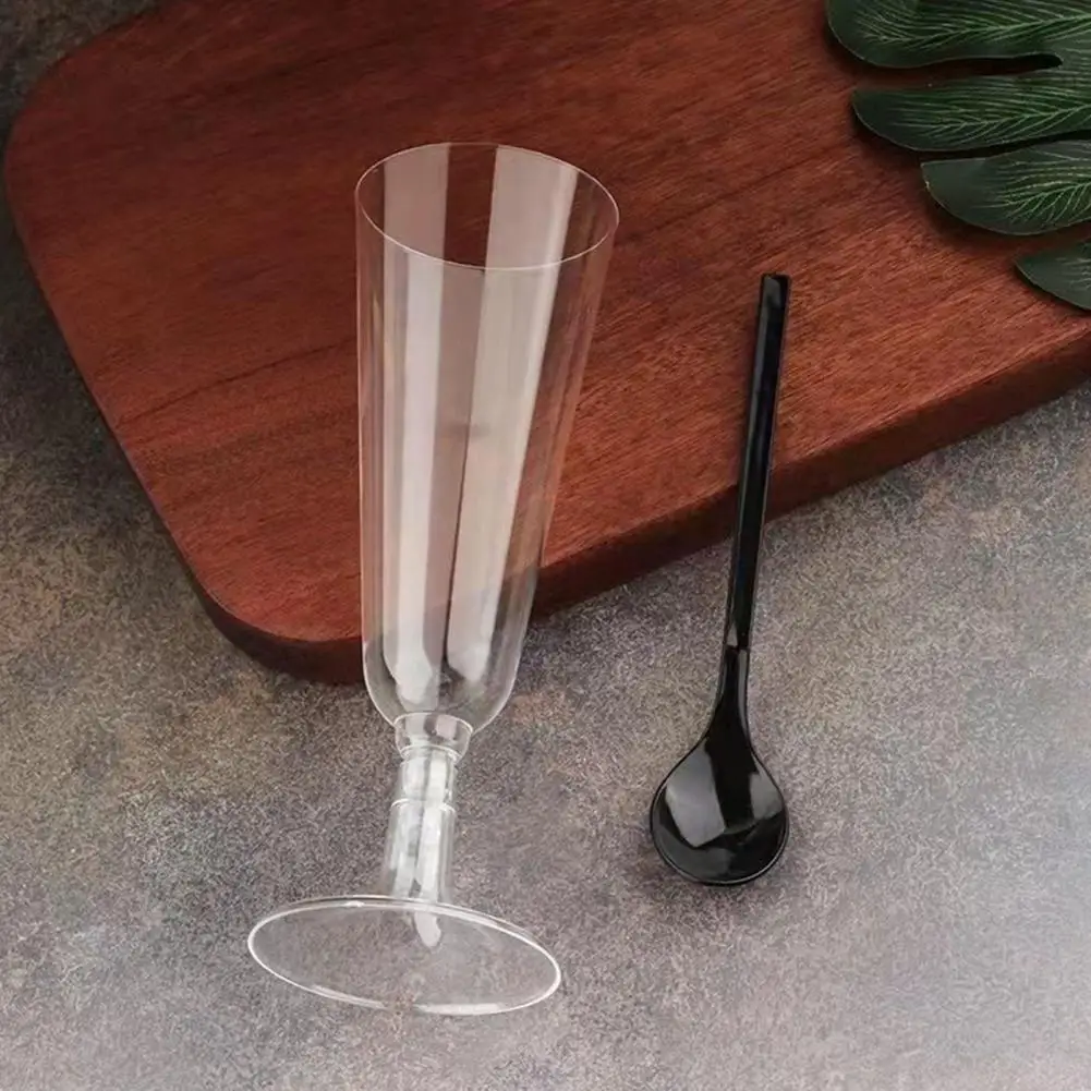 Champagne Flutes 20/40 Pcs Disposable Champagne Glasses Set Plastic Flutes for Weddings Parties Lightweight Shatterproof Stemmed