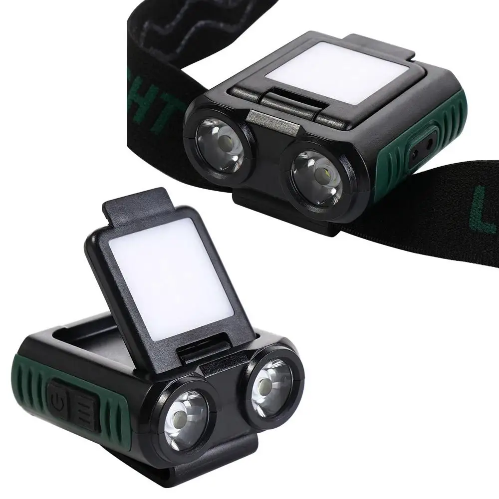 

Headworn USB Rechargeable Induction Headlamp Induction Waterproof Sensor Headlamp LED Search Light Head Flashlight Outdoor