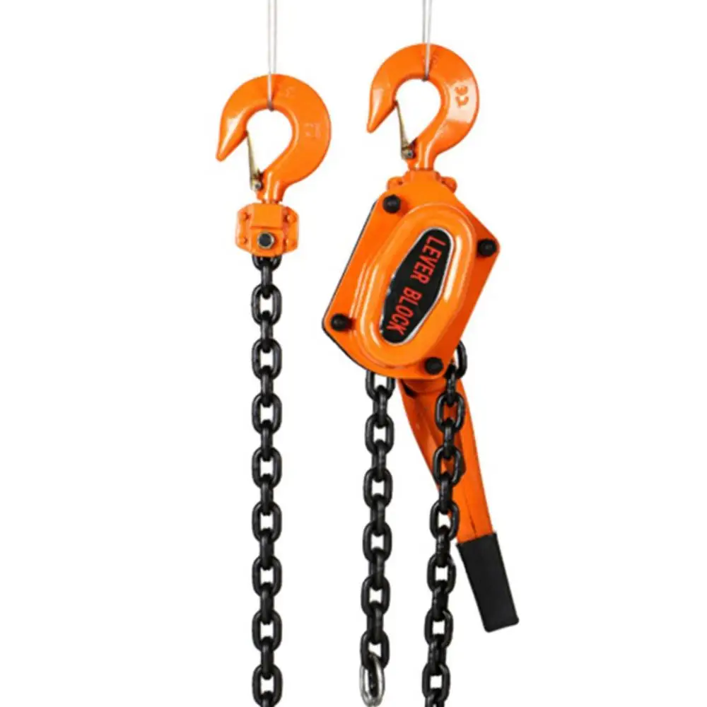 

hand chain hoist manual alloy ip65 protection grade for home security portable lever chain tightener 1.5m adjustable stroke