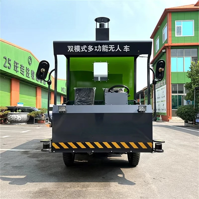 New Intelligent Unmanned Feeding Vehicle Battery-Powered Self-Propelled TMR Feed Mixer Spreader Cart Precision Feeding Robot