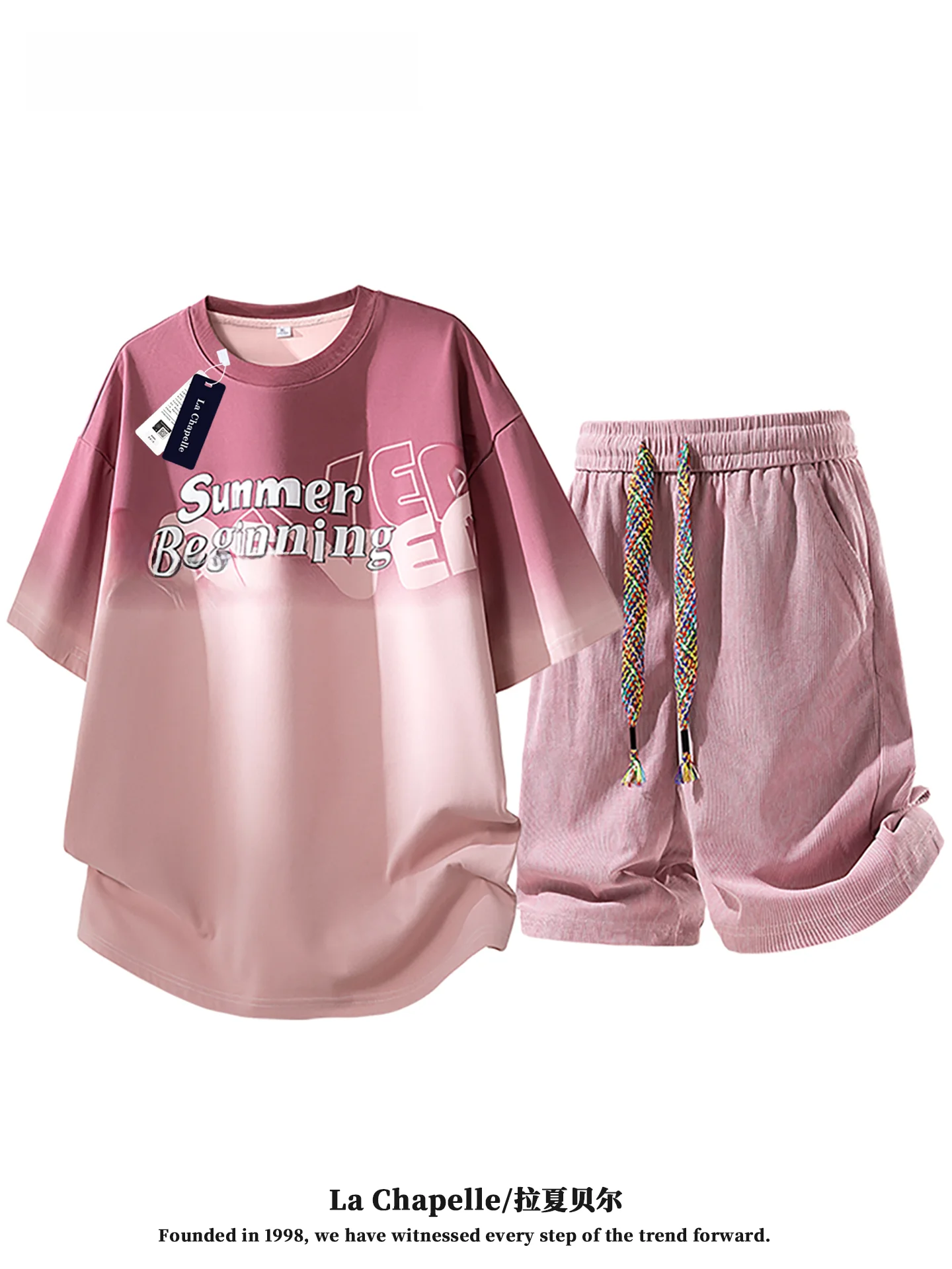ensemble-short-et-t-shirt-decontracte-la-chapelle-ete-2026-pour-homme-en-soie-glacee-degradee-manches-courtes-sportswear-en-fibre-de-polyester