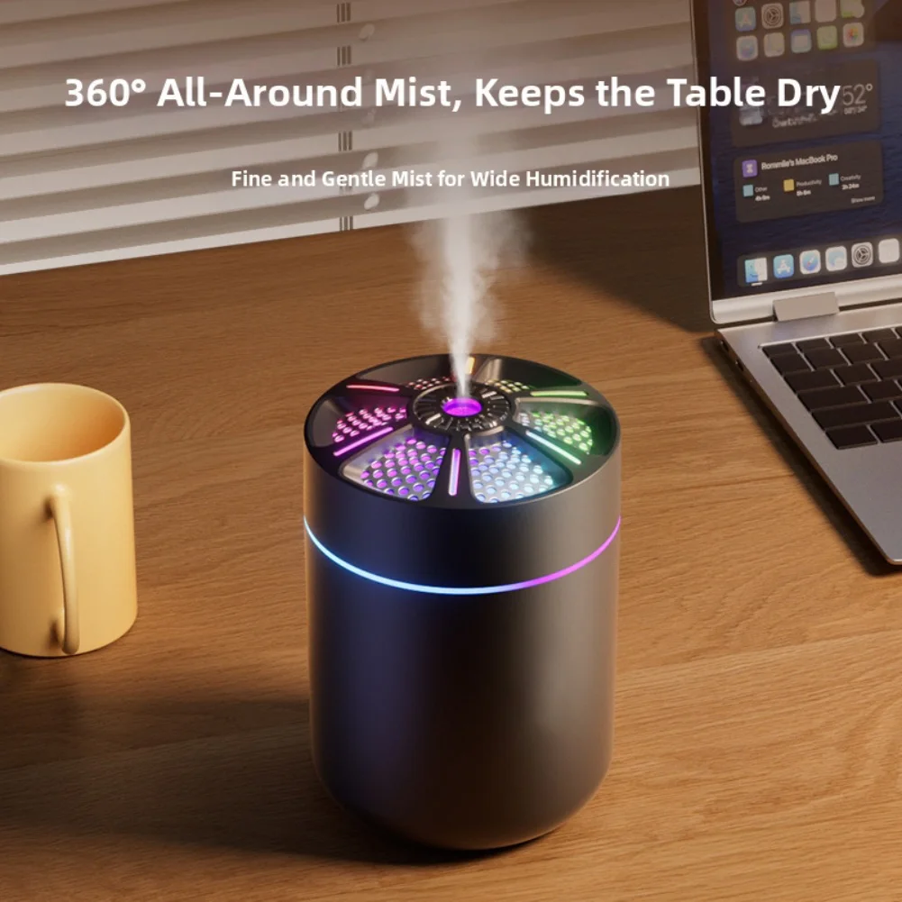 USB Electric Aromatherapy Diffuser Black For Mini Humidifier With Night Light Quiet Mist Maker For Car Home Bedroom Office Air P