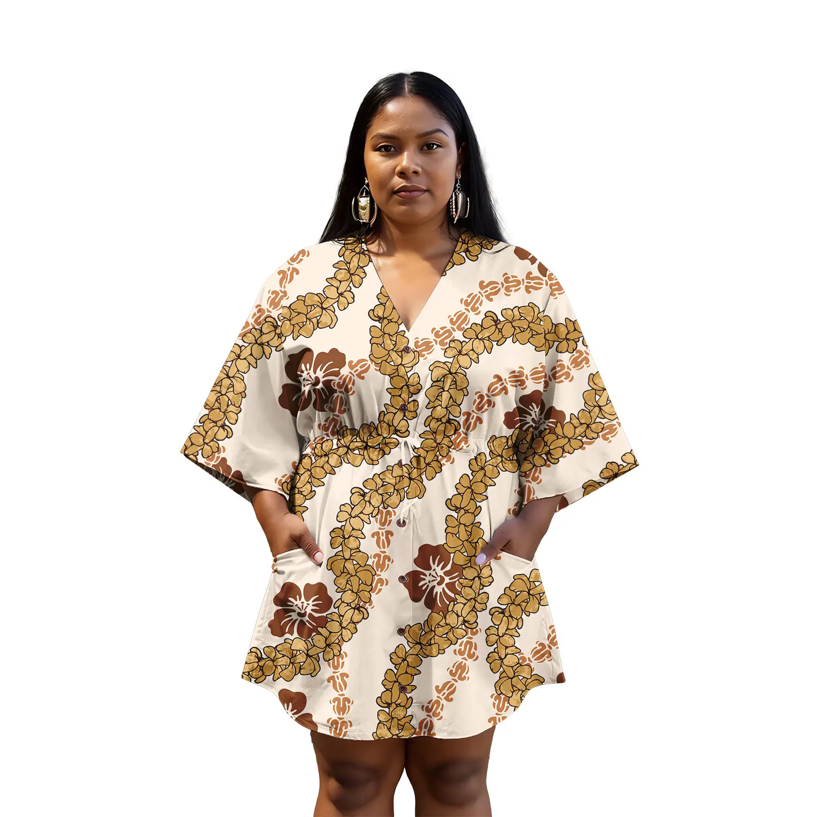Pacific Island Wear Samoan Girls Puletasi Elei Maxi Dress Tattoo tribale personalizzato Tapa Stampa su richiesta Abito da donna all'ingrosso