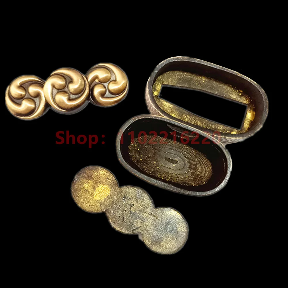 Unique Japanese Samurai Katana Fittings Copper Tsuba Handguard Guard Brass Fuchi Kashira Menuki For Japan Sword Parts - view 6