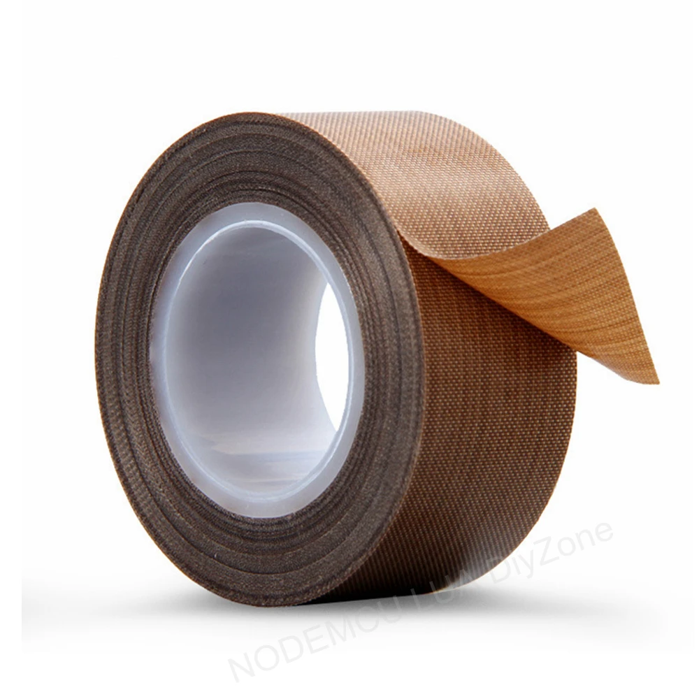 10M 0.13/0.18mm PTFE Tape 300 Degree High Temperature Resistance Adhesive Tapes Cloth Heat Insulation Sealing Machine Sticker