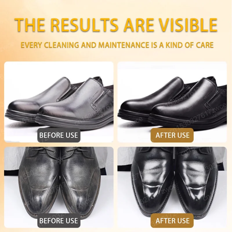 Shoe Bags Restorer Back to Gloss Long-Lasting Coating Furniture Renovator Leather Shoes Plastic Polish Cleaning Product Wax