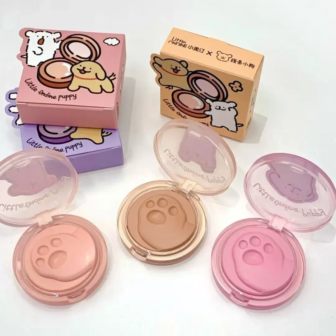 Little Shine Puppy Cute Makeup Monochrome Puder-Rouge-Creme, langlebig, matt, natürlich, zart, tragbar, Gesichtskosmetik