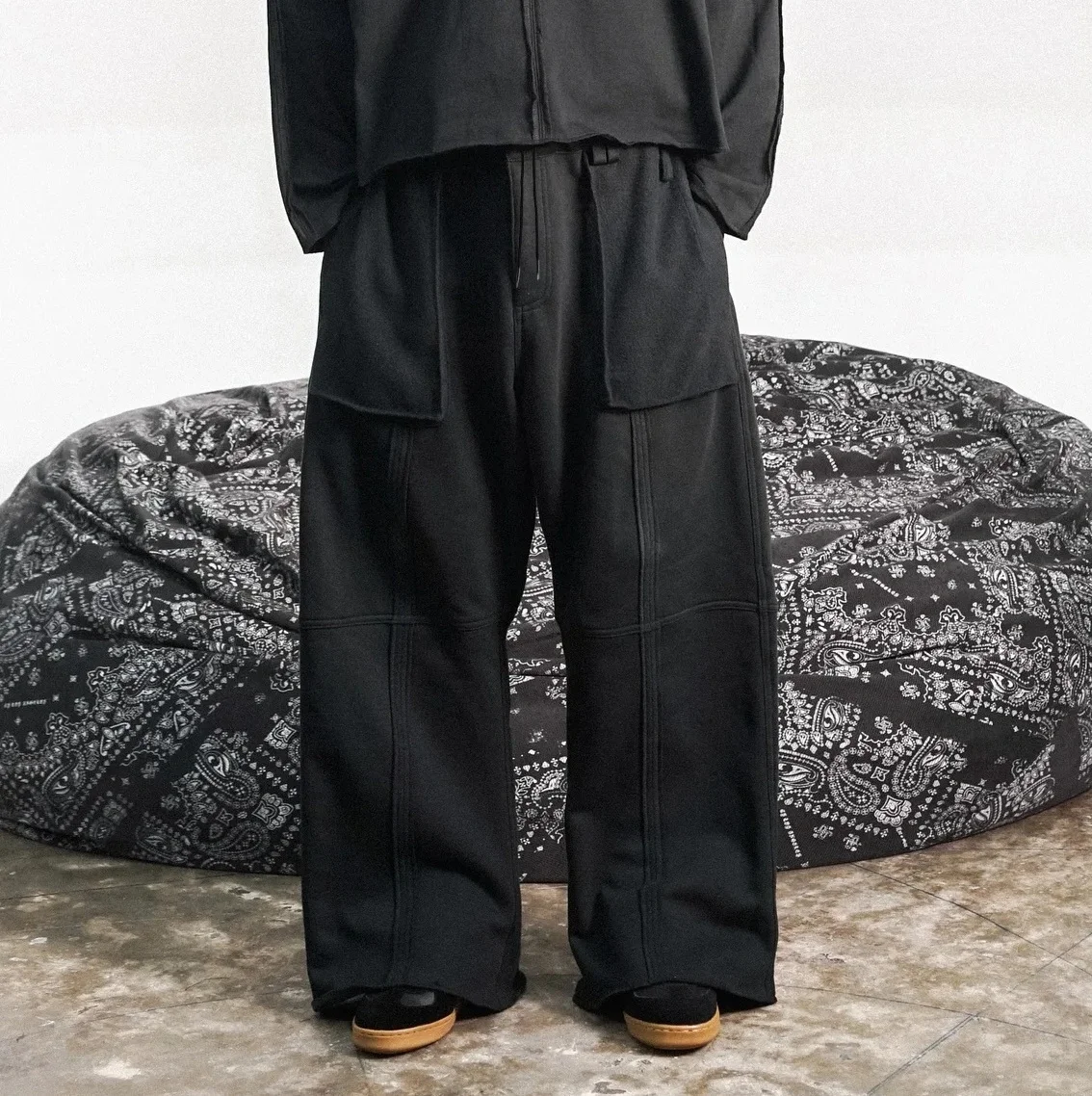 

Crazy Muscle men's camouflage long pants, sportswear casual workwear loose wide-leg pants, trendy brand multi-pocket sweatpants