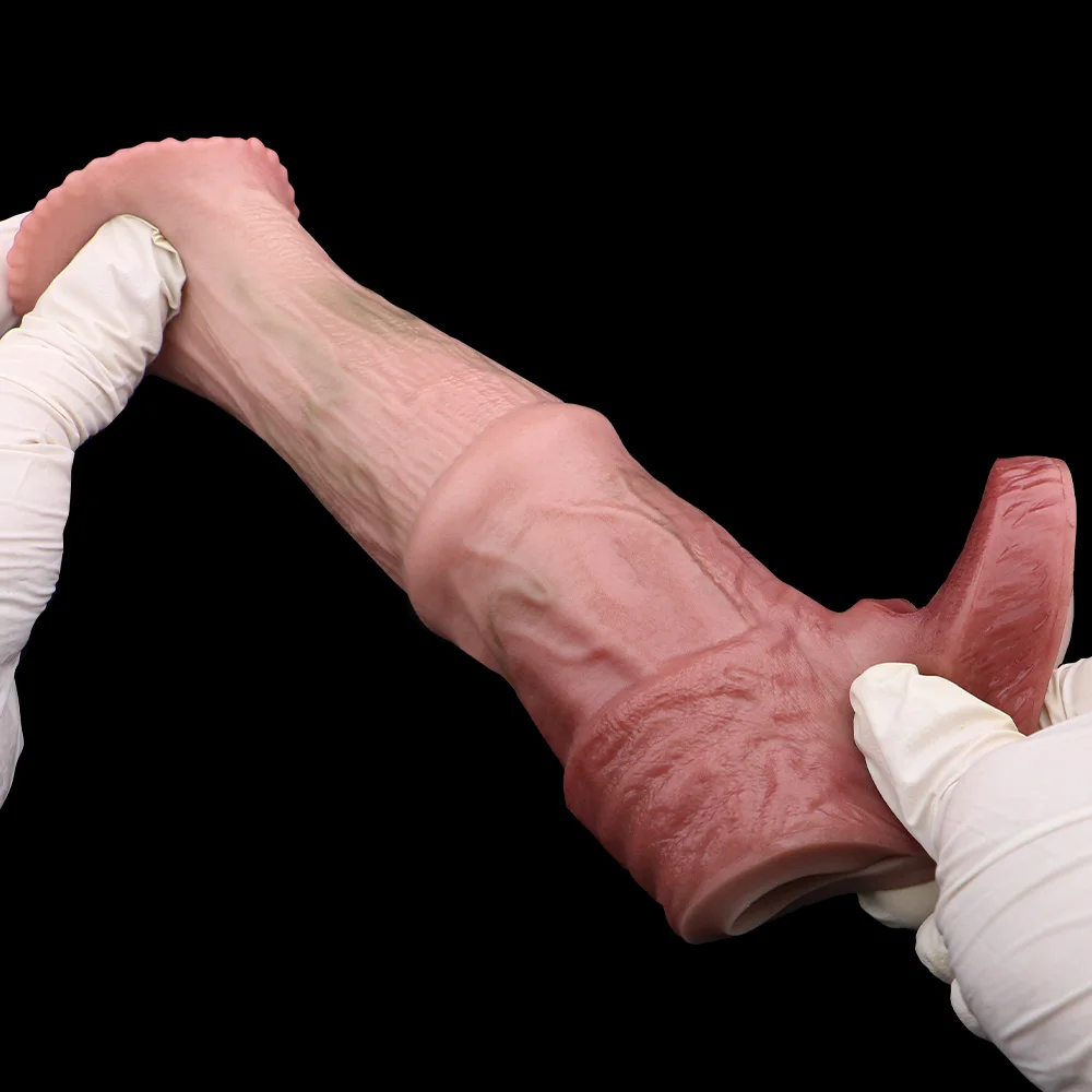 FAAK-funda para pene de caballo de fantasía de silicona, potenciador reutilizable masculino, condón, consolador hueco, extensor de pene, bomba para hombres, juguete sexual para adultos