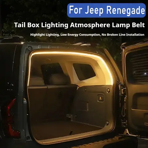 뒷 트렁크 LED 라이트 바 스트립 트렁크 인테리어 장식 램프 스트립 Jeep Renegade 자동차 인테리어 액세서리에 적합