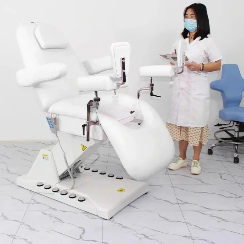 

Gynecological diagnosis and treatment bed Electric foot control Private beauty confinement center CareElectric gynecological bed