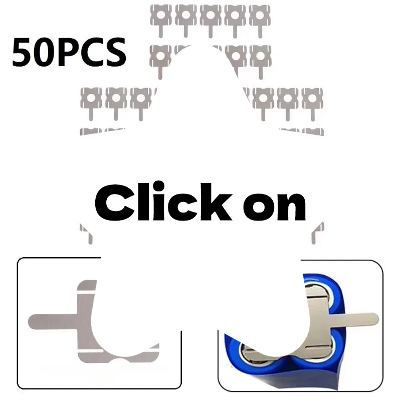 50Pcs 18650 Lithium Battery Pack Replace Spot Welding Nickel Sheet For Computer Battery Welding Tool Accessory Supply Kit