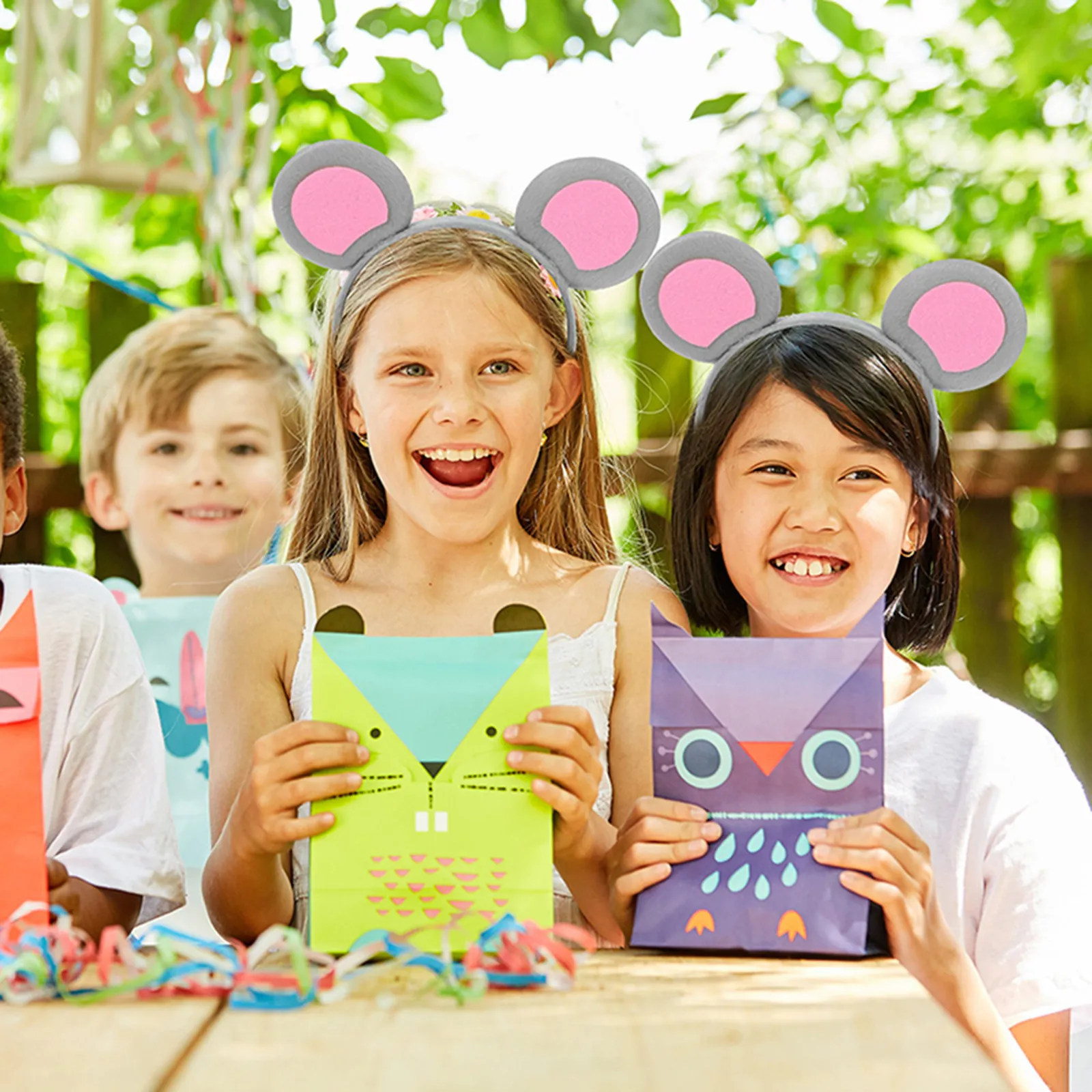 

Набор из 4 повязок на голову с ушками мышки: очаровательный модный стиль, идеально подходят для длительного ношения, идеально подходят для косплея, женские аксессуары для волос на фестивали