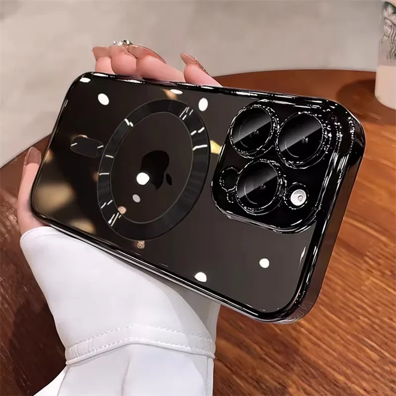 جديد الرسمية الصحراء الذهب قضية الهاتف آيفون 16 15 14 13 12X11 برو ماكس زائد واضح Magsafe عدسة مغناطيسية حماية غطاء ناعم