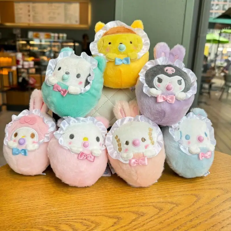 Sanrio keychain Hello kitty anime cute Plush doll girl bottle baby decorate bag pendant pp cotton filling Toy birthday gift