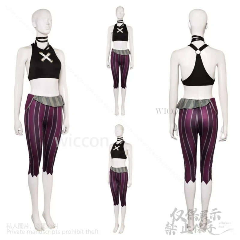 Аниме фильм Arcane Косплей Игра LOL Костюм Jinx Женщины Фантазия Хэллоуин Рождественская вечеринка Костюмы по индивидуальному заказу для девочек и женщин