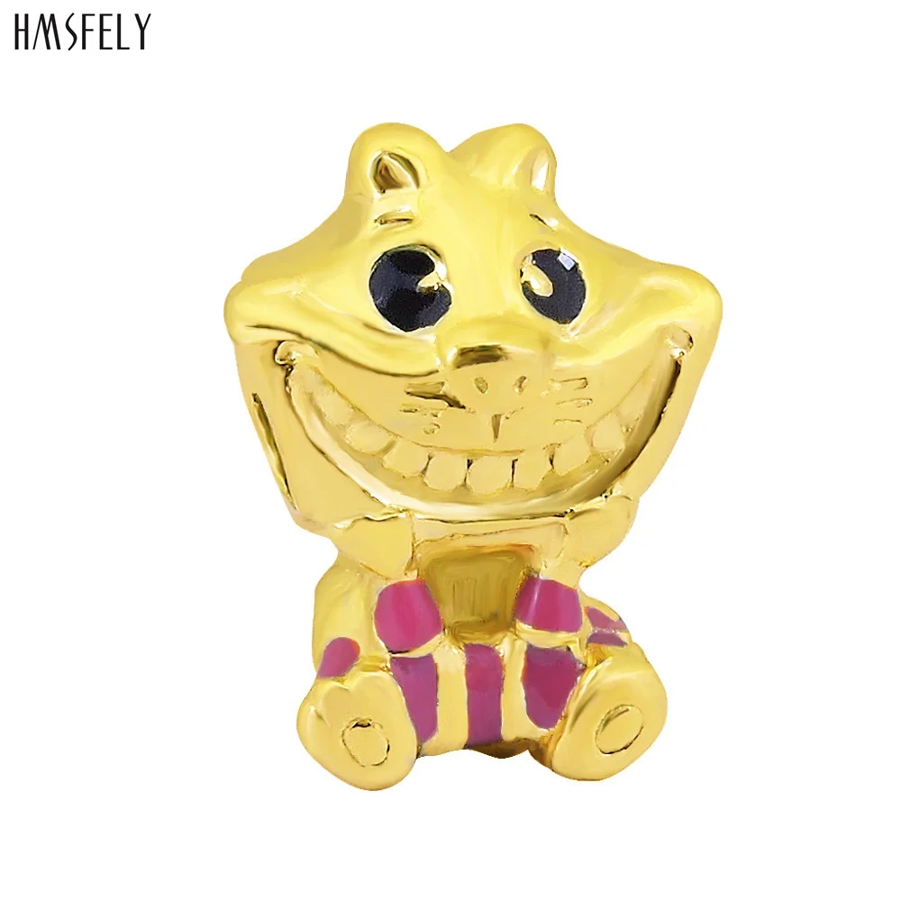 HMSFELY 316l Stainless Steel Laugh Animal Bead European Charm Beads For DIY Bracelet Jewelry Making Accessories