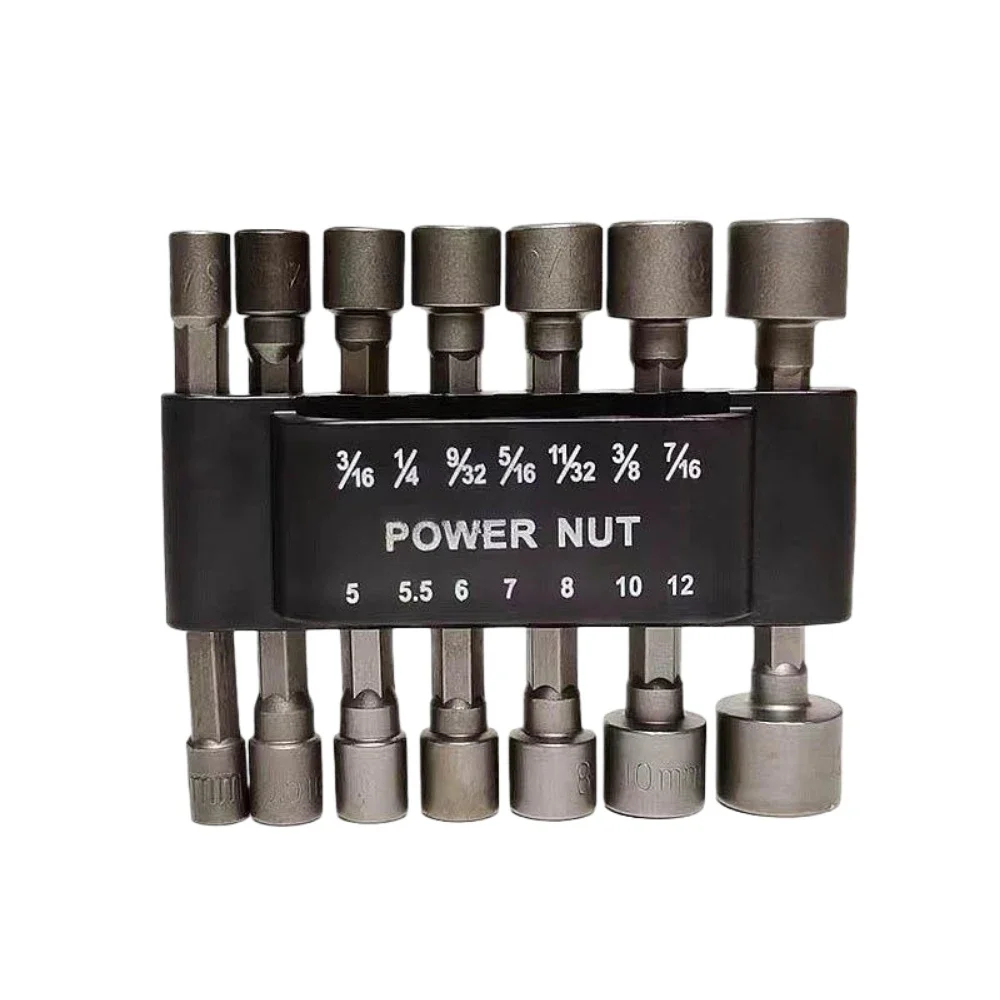 9/14Pcs Powerful Socket Inner Hexagonal Wrench Hexagonal Handle Screwdriver Socket Extension Rod Pneumatic Screwdriver Tool
