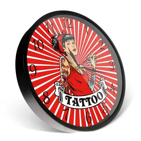 6 best sales Röd väggklocka - №1