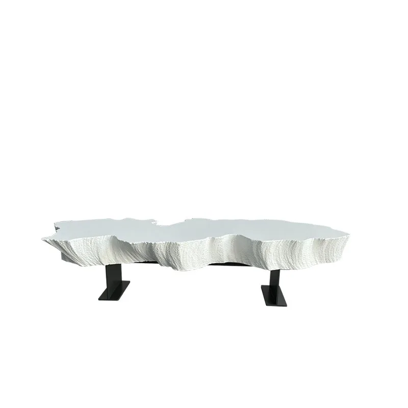 Creative personality Simple irregular liquid leather foam shoe changing stool Home stool Villa private house furniture