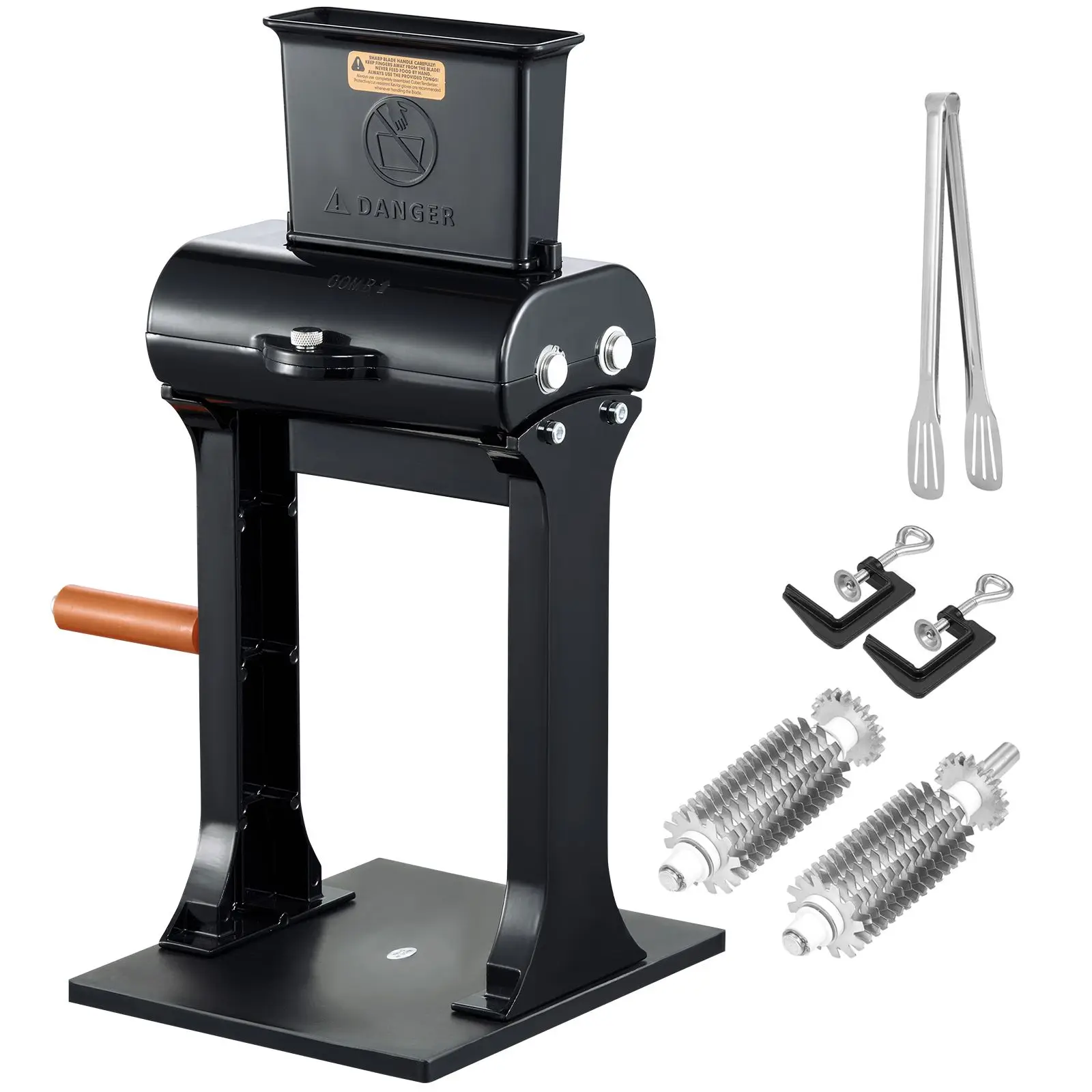 Commercial Meat Tenderizer, Heavy Duty Stainless Steel Meat Tenderizer Machine, Quick and Easy Manual Operation Kitchen Tool, 5.8