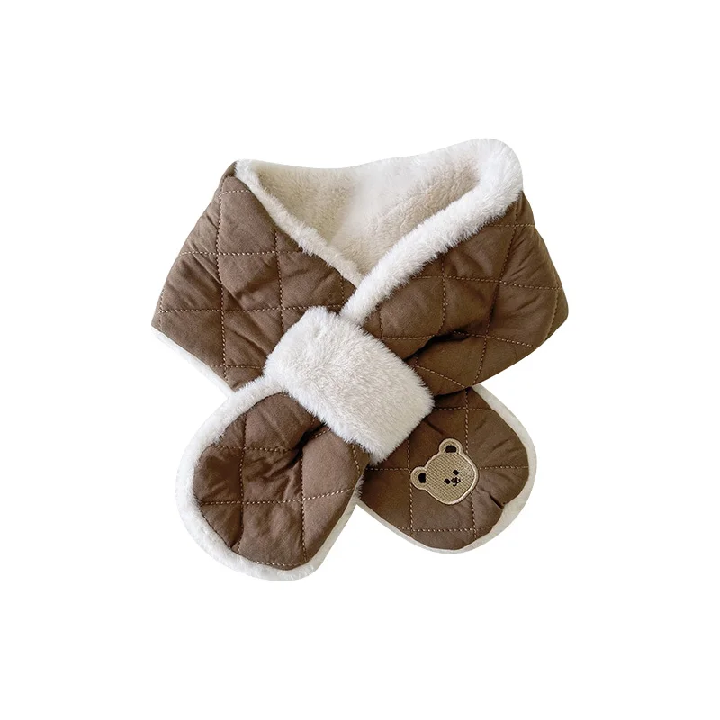 ผ้าพันคอเด็กฤดูหนาวสไตล์เกาหลี ลายปักกระต่ายน่ารัก ผ้าพันคอเด็กอุ่นๆ สำหรับเด็กผู้ชายและเด็กผู้หญิง อุปกรณ์ป้องกันคอสำหรับกิจกรรมกลางแจ้ง อายุ 2-6 ปี